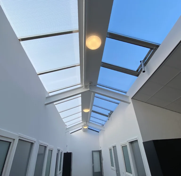 Lichtstraat bij bouwproject